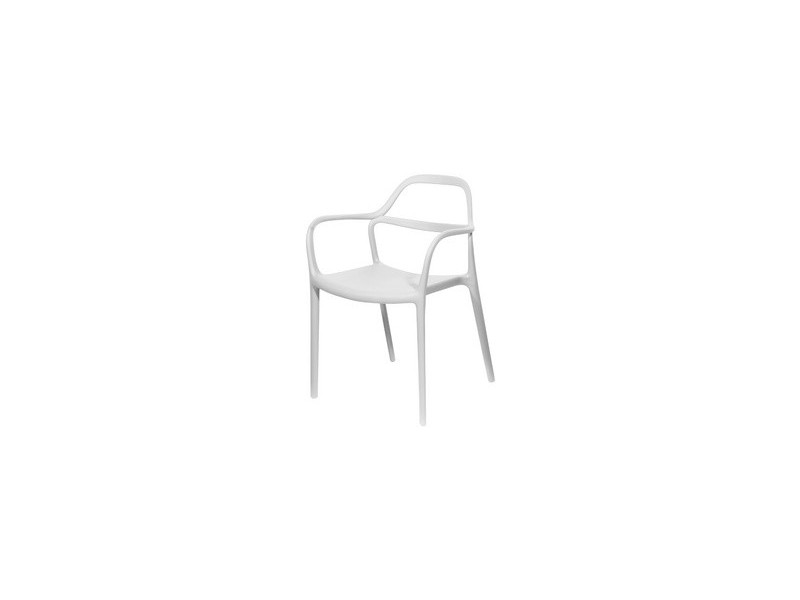 PAPERFLOW Chaise visiteur d'extérieur NOVA, set de 2, blanc