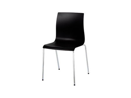 PAPERFLOW Chaise visiteur ARKO, set de 2, noir