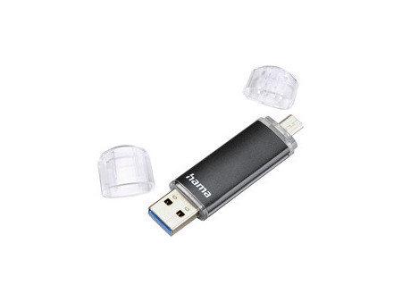 hama Clé USB 3.0 'Laeta Twin', 256 GB, noir