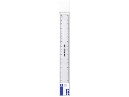 STAEDTLER Règle plate, 300 mm, en plastique, transparent