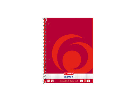 herlitz Cahier à spirales x.book, A4, 160 pages, quadrillé