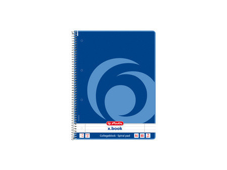 herlitz Cahier à spirales x.book, A4, 160 pages, ligné