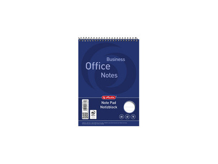 herlitz Bloc-notes à spirale, A5, 40 feuilles, quadrillé