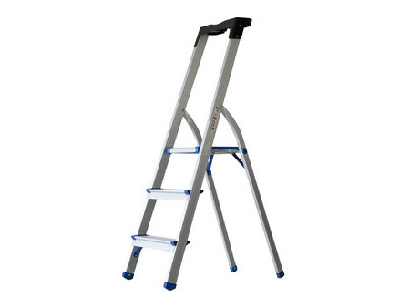 pavo Echelle repliable, 3 niveaux, argent/bleu
