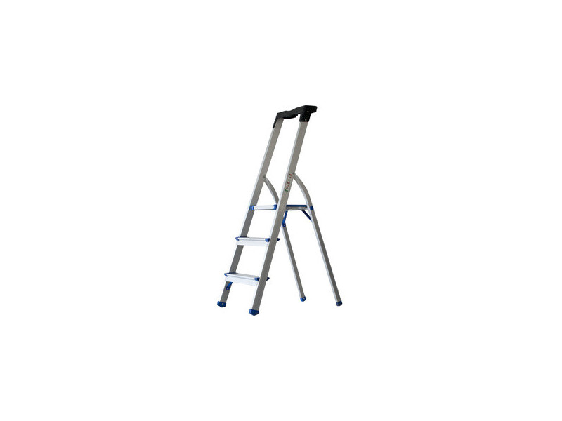 pavo Echelle repliable, 3 niveaux, argent/bleu