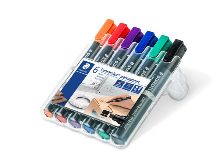 STAEDTLER Marqueur permanent 350 Lumocolor, étui de 6