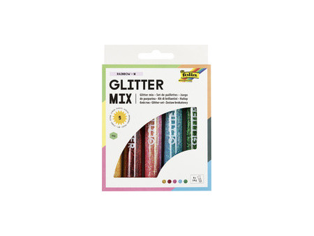 folia Set de paillettes 'Rainbow', 5 tubes de 14 g