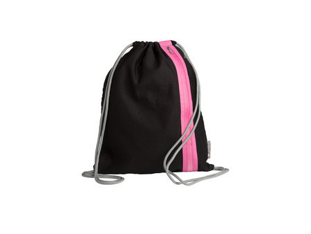 PAGNA Sac de sport à cordelette 'Go', noir / rose foncé