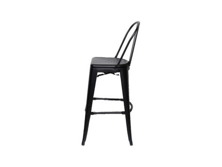 PAPERFLOW Chaise de bar d'extérieur URBAN, set de 2, noir