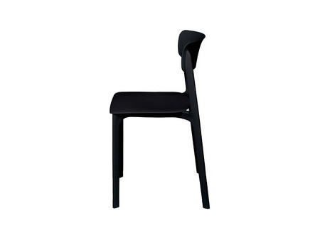 PAPERFLOW Chaise visiteur d'extérieur OTHO, set de 2, noir