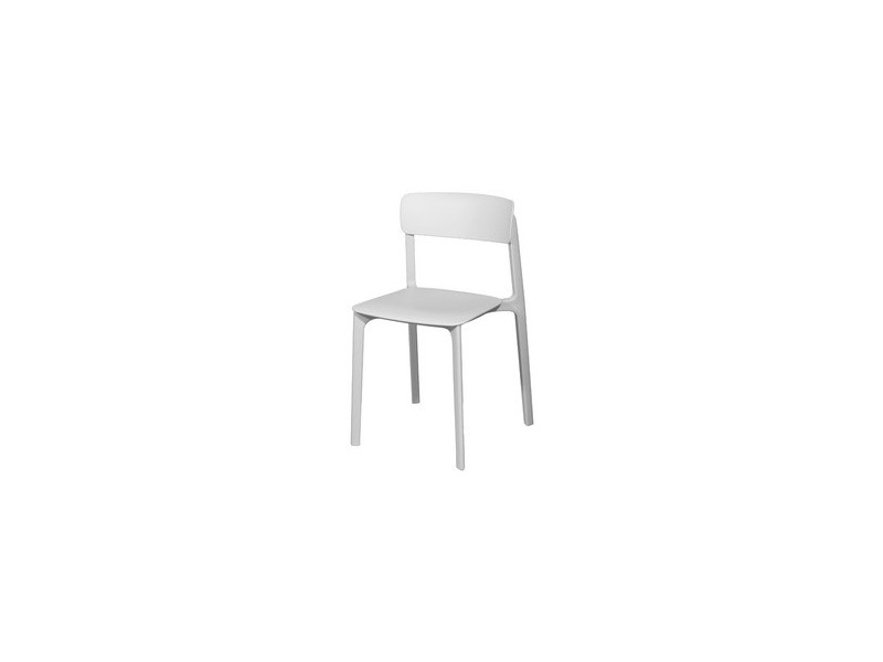 PAPERFLOW Chaise visiteur d'extérieur OTHO, set de 2, blanc
