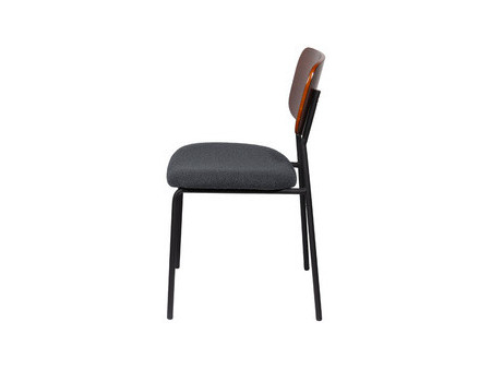 PAPERFLOW Chaise visiteur LISA, set de 2, anthracite