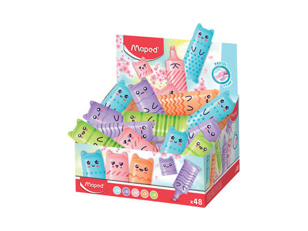 Maped Surligneur Mini PASTEL, présentoir de 48