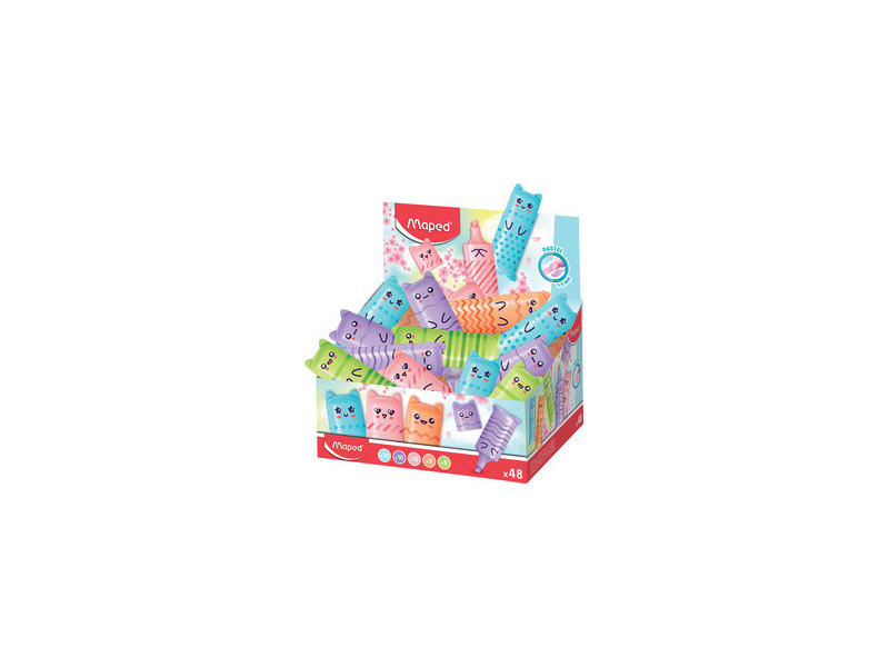 Maped Surligneur Mini PASTEL, présentoir de 48