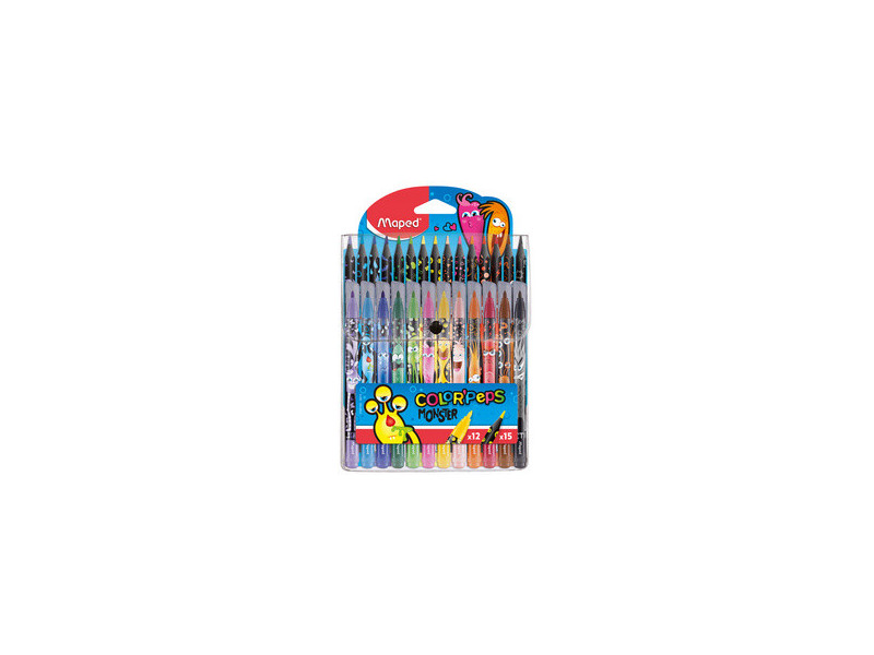 Maped Kit de coloriage COLOR'PEPS MONSTER, étui de 27 pièces