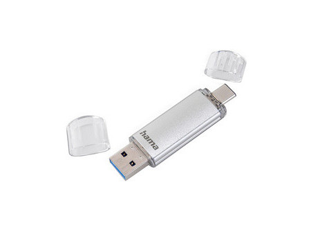 hama Clé USB 3.0/3.1 'C-Laeta', 64 GB, argent