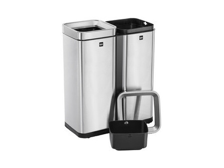 helit Poubelle de tri sélectif 'the twin bin', 2 x 30 litres