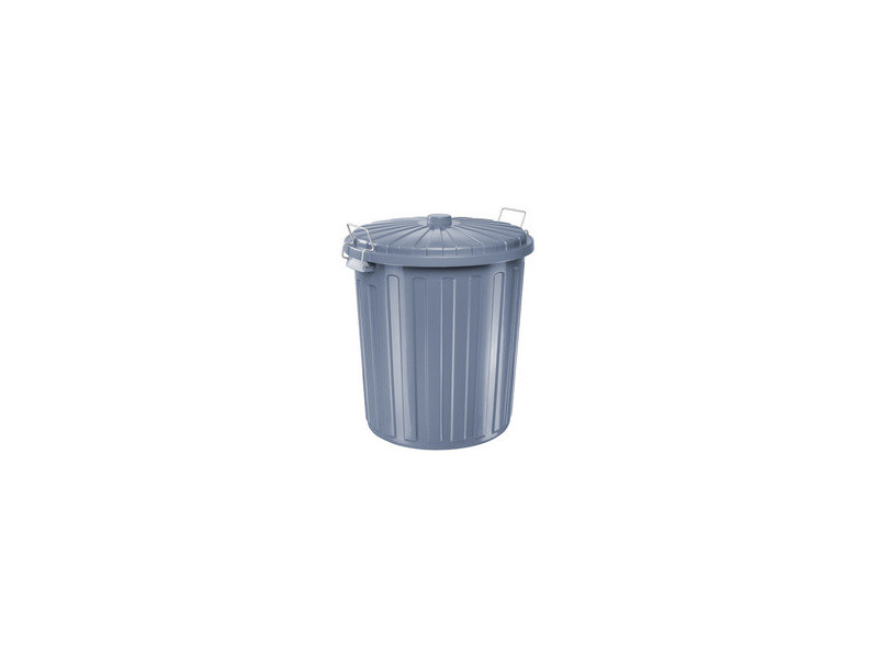 helit Poubelle 'the big boy' avec couvercle, gris, 73 litres