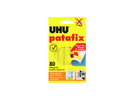 UHU Pâtes adhésives patafix, repositionnable, jaune