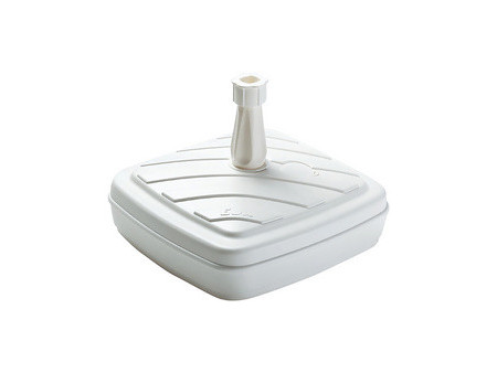 EDA Pied de parasol, plastique, carré, 420 mm, blanc