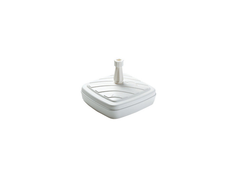 EDA Pied de parasol, plastique, carré, 420 mm, blanc