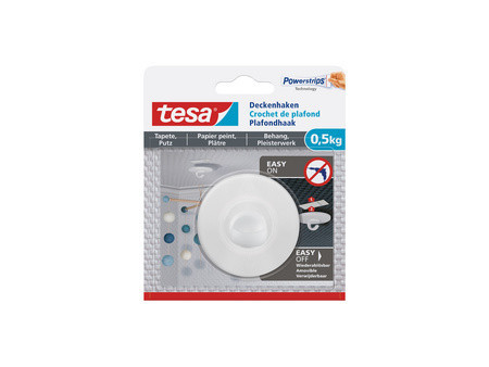 tesa Powerstrips Crochet fixation plafond, 0,5 kg