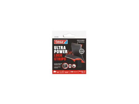 tesa Bande auto-agrippante Ultra Power Lock Strips, 25x50mm