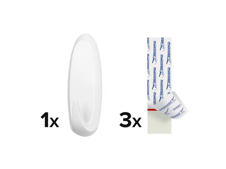 tesa Crochet Powerstrips EXTRA LARGE ovale, blanc