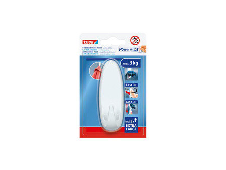 tesa Crochet Powerstrips EXTRA LARGE ovale, blanc