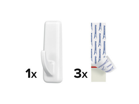 tesa Crochet Powerstrips EXTRA LARGE rectangulaire, blanc