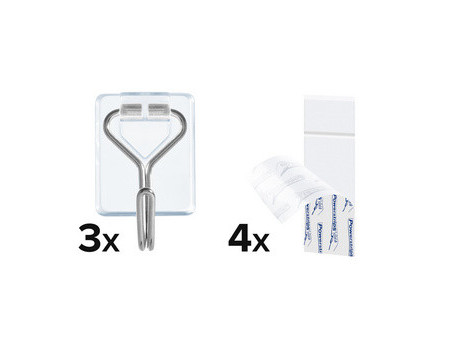 tesa Crochet Powerstrips WIRED HOOK SMALL, transparent