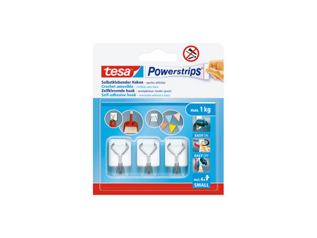 tesa Crochet Powerstrips WIRED HOOK SMALL, blanc