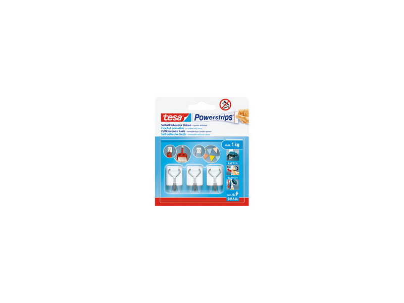 tesa Crochet Powerstrips WIRED HOOK SMALL, blanc