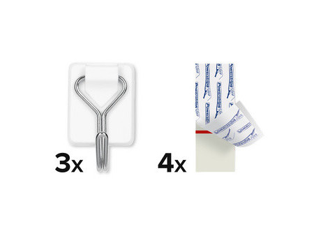 tesa Crochet Powerstrips WIRED HOOK SMALL, blanc