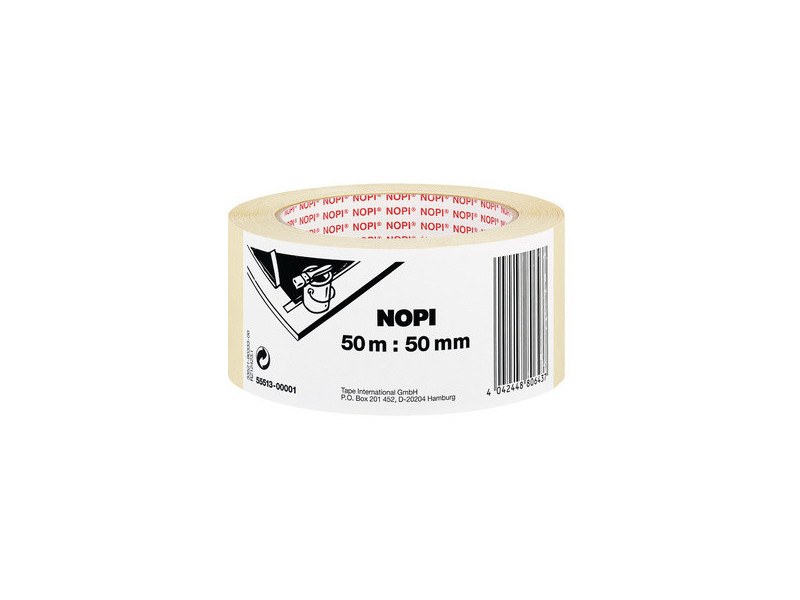 NOPI ruban de masquage en papier crêpé, 19 mm x 50 m, beige