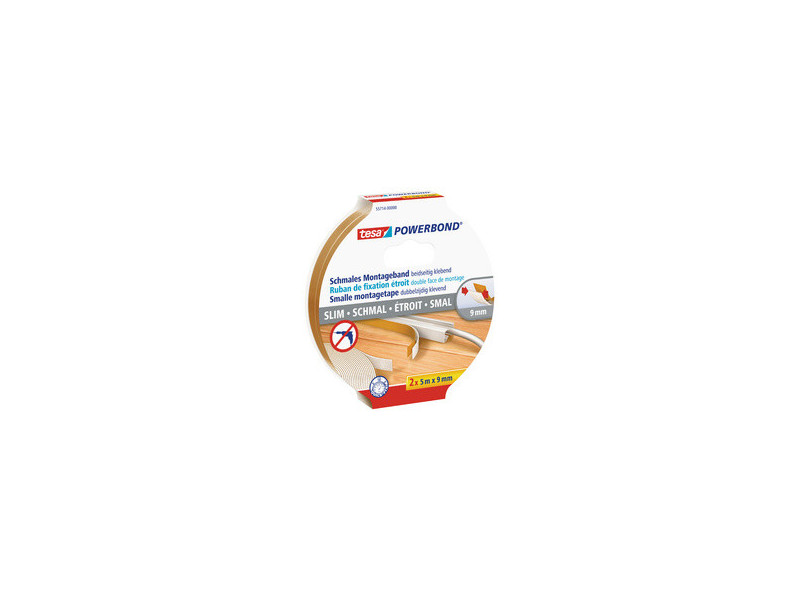 tesa Powerbond Adhésif de montage, étroit, blanc