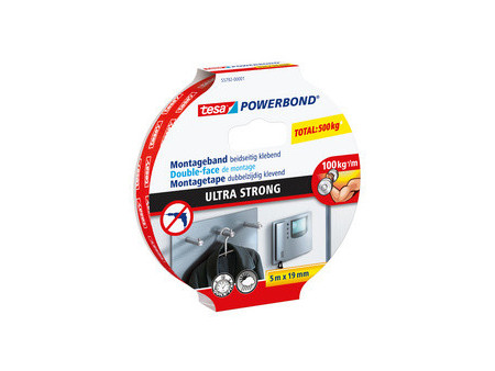 tesa Adhésif double face de montage Powerbond Ultra Strong