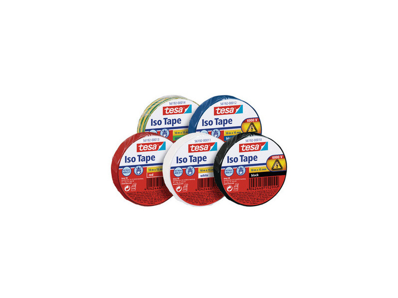 tesa Ruban isolant ISO TAPE, 15 mm x 10 m, vert / jaune