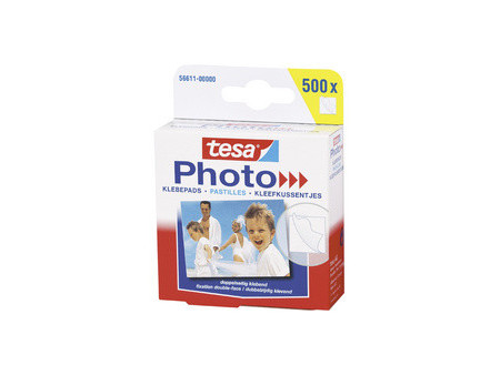 tesa Photo Pastilles adhésives pour photos, blanc, fixation