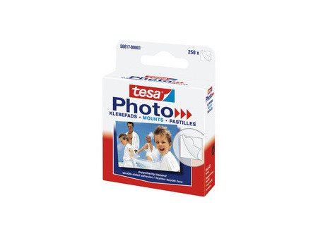 tesa Photo Pastilles adhésives pour photos, blanc, fixation