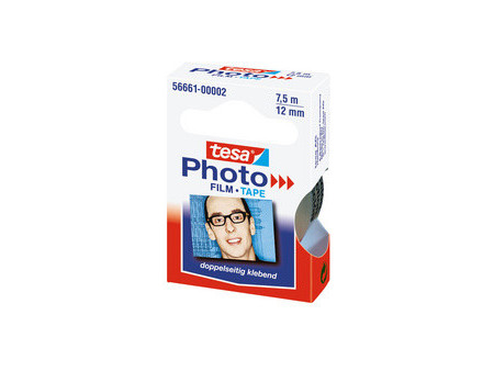 tesa Photo Film, 12 mm x 7,5 m, transparent, paquet recharge
