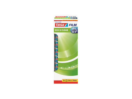 tesa Film Ruban adhésif Eco & Clear pack éco, 15 mm x 10 m