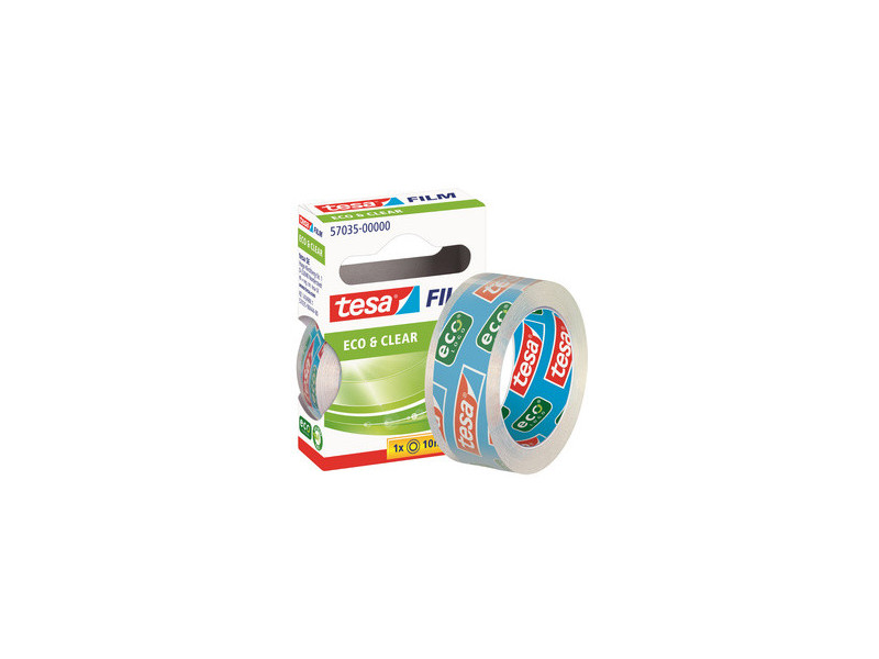 tesa Film Ruban adhésif Eco & Clear, 15 mm x 10m,transparent