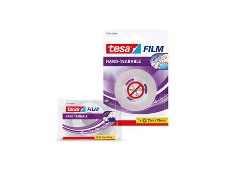 tesa Film Ruban adhésif, déchirable à main, transparent