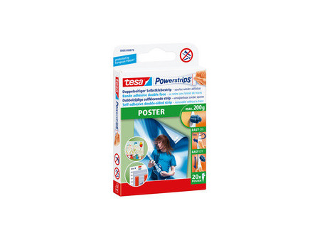 tesa Powerstrips POSTER, maintien maximal 0,2 kg