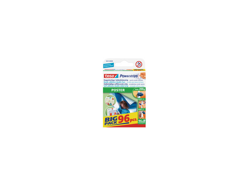tesa Powerstrips POSTER, maintien maximal 0,2 kg