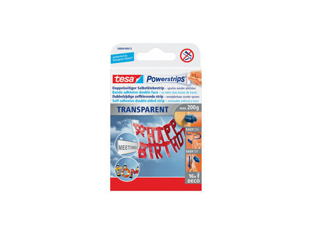 tesa Powerstrips DECO, fixation: maxi 0,2 kg, transparent