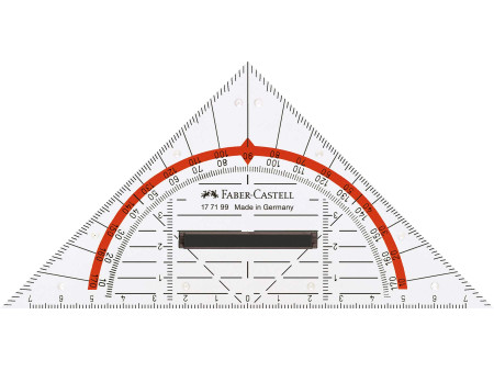 FABER-CASTELL Equerre géométrique BK 1 petite, avec poignée