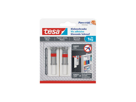 tesa Powerstrips Vis adhésive pour papier peint/plâtre,