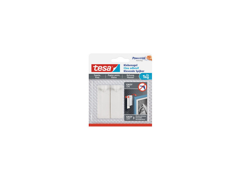tesa Powerstrips Clou adhésif pour papier peint et plâtre,